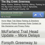 BigCreekGreenway.com Mobile Site Launched